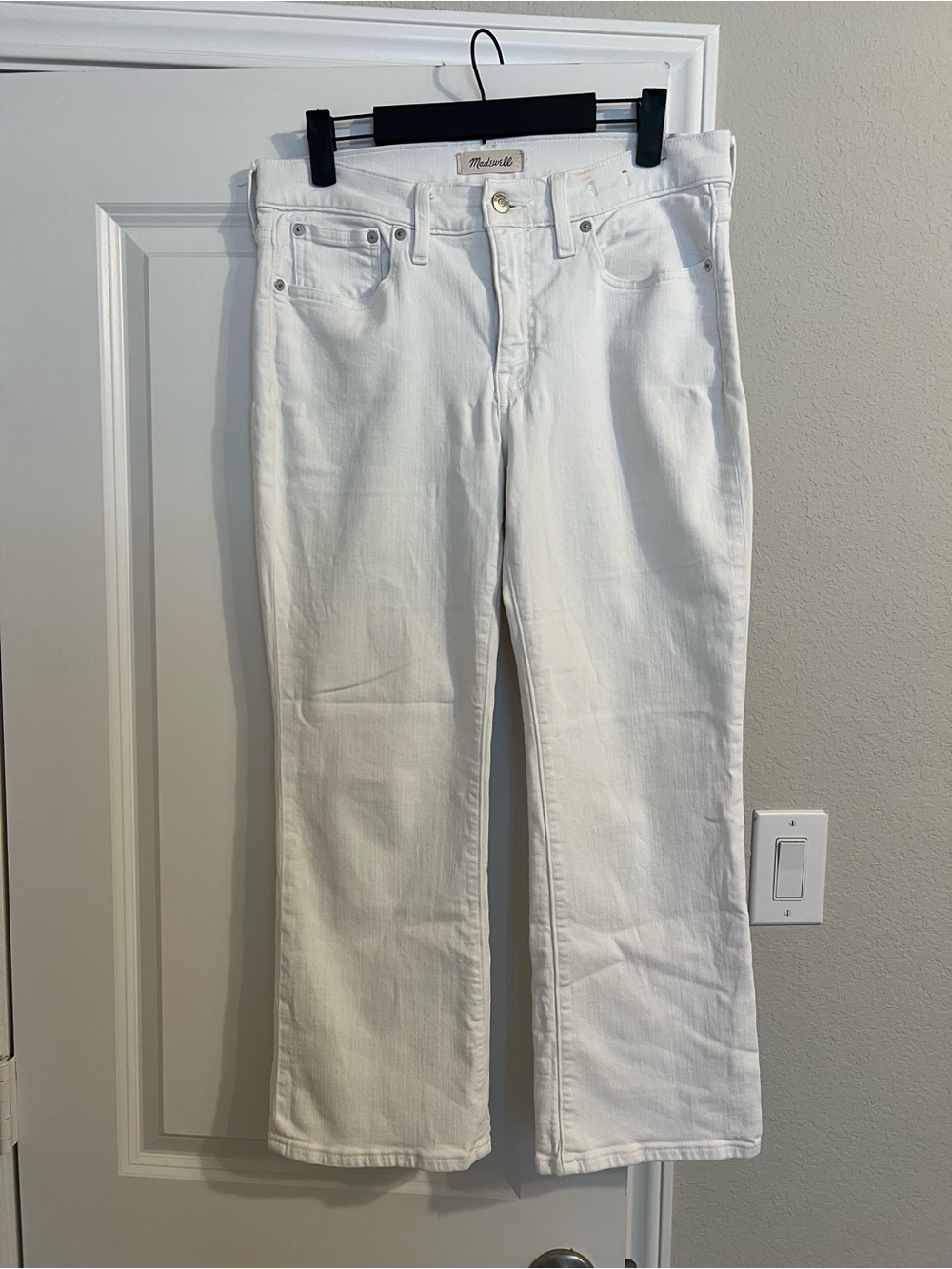 Madewell White Cropped High-Rise Jeans